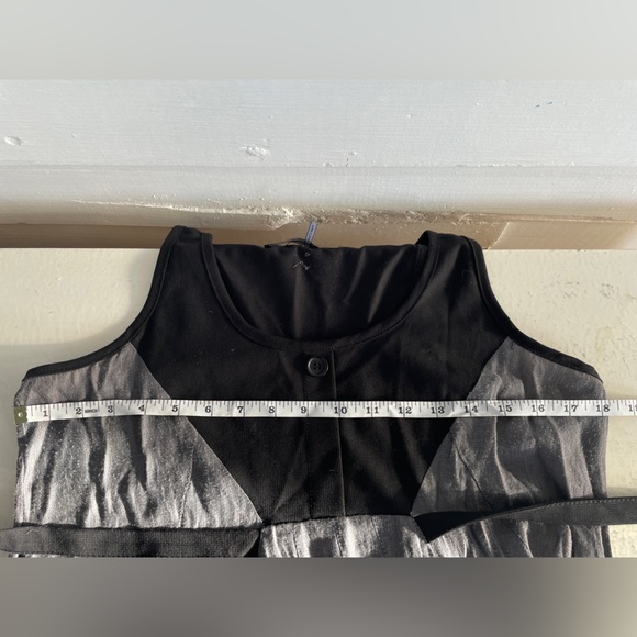 3/25 Grey/Black MADO et les Autres Flowy Boho Style Bubble Dress with Pockets - Picture 9 of 11